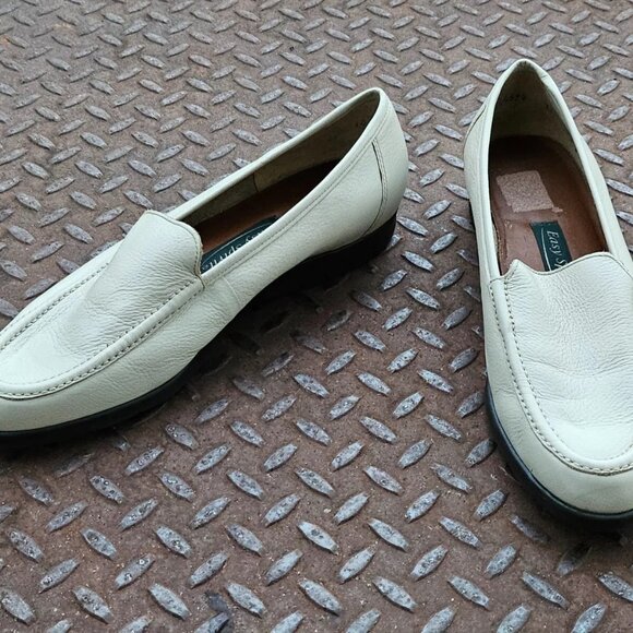Easy Spirit Women Shoes White Leather Slip On Loafer Shoes Size 10 2A - Picture 2 of 9